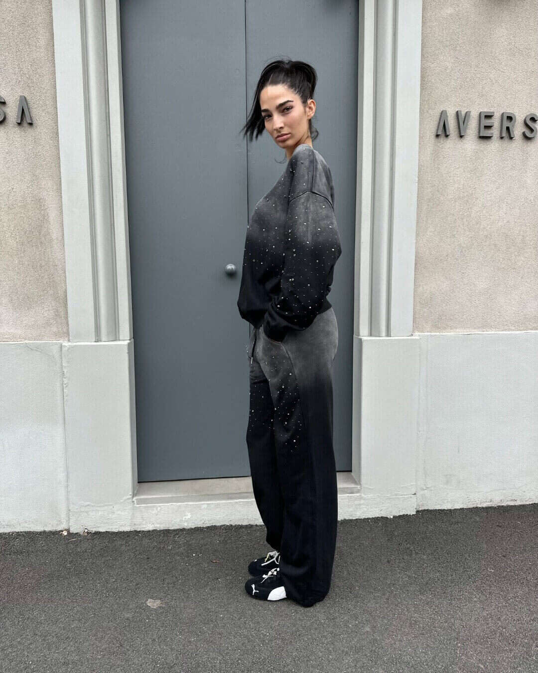 OF - Set tuta Mistique sfumato con pietre