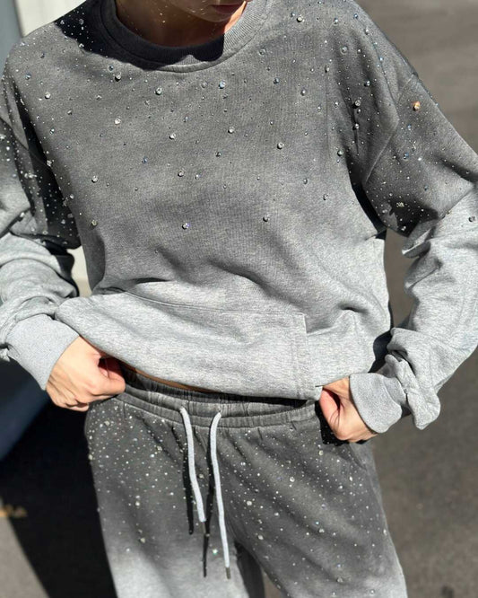 LM - Set tuta Pam degradè con pietre