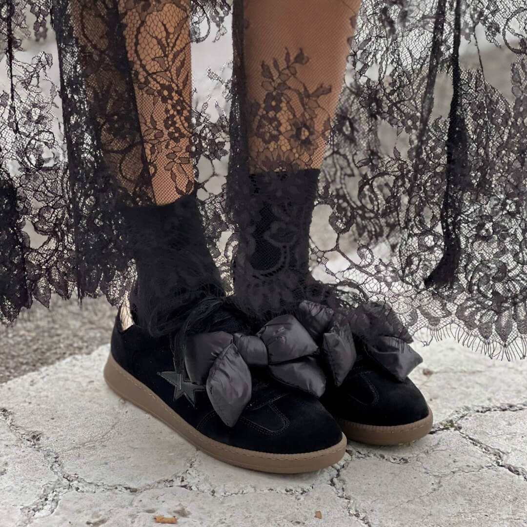 OF - Sneaker Milly nero velluto nero