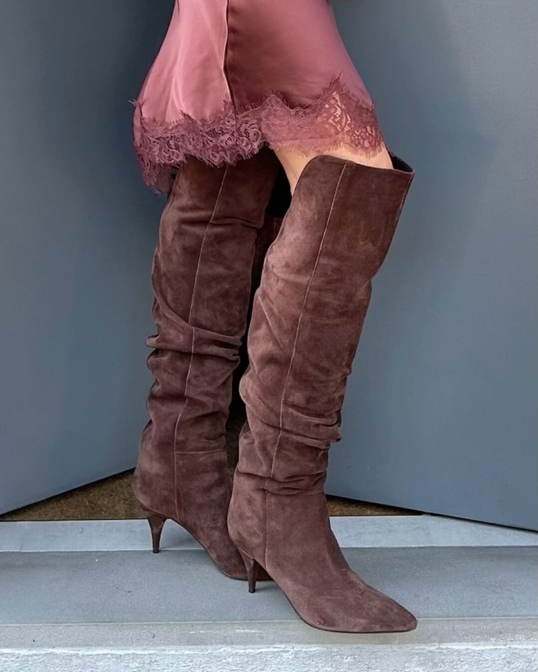 OF - Stivale Summer testa di moro con tacco