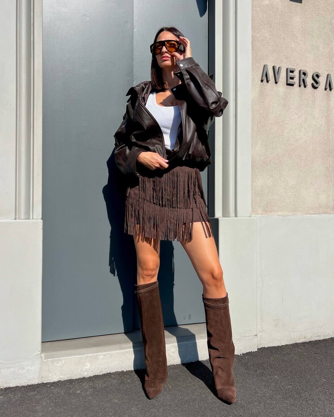 OF - Stivale Seth testa di moro con accessorio oro