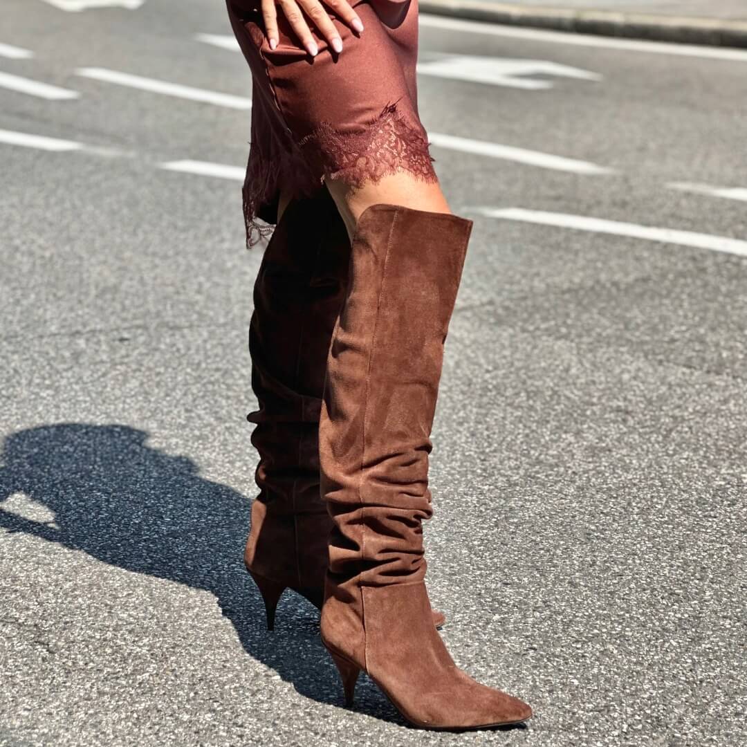 OF - Stivale Summer testa di moro con tacco