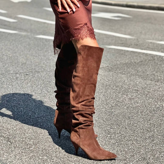 OF - Stivale Summer testa di moro con tacco