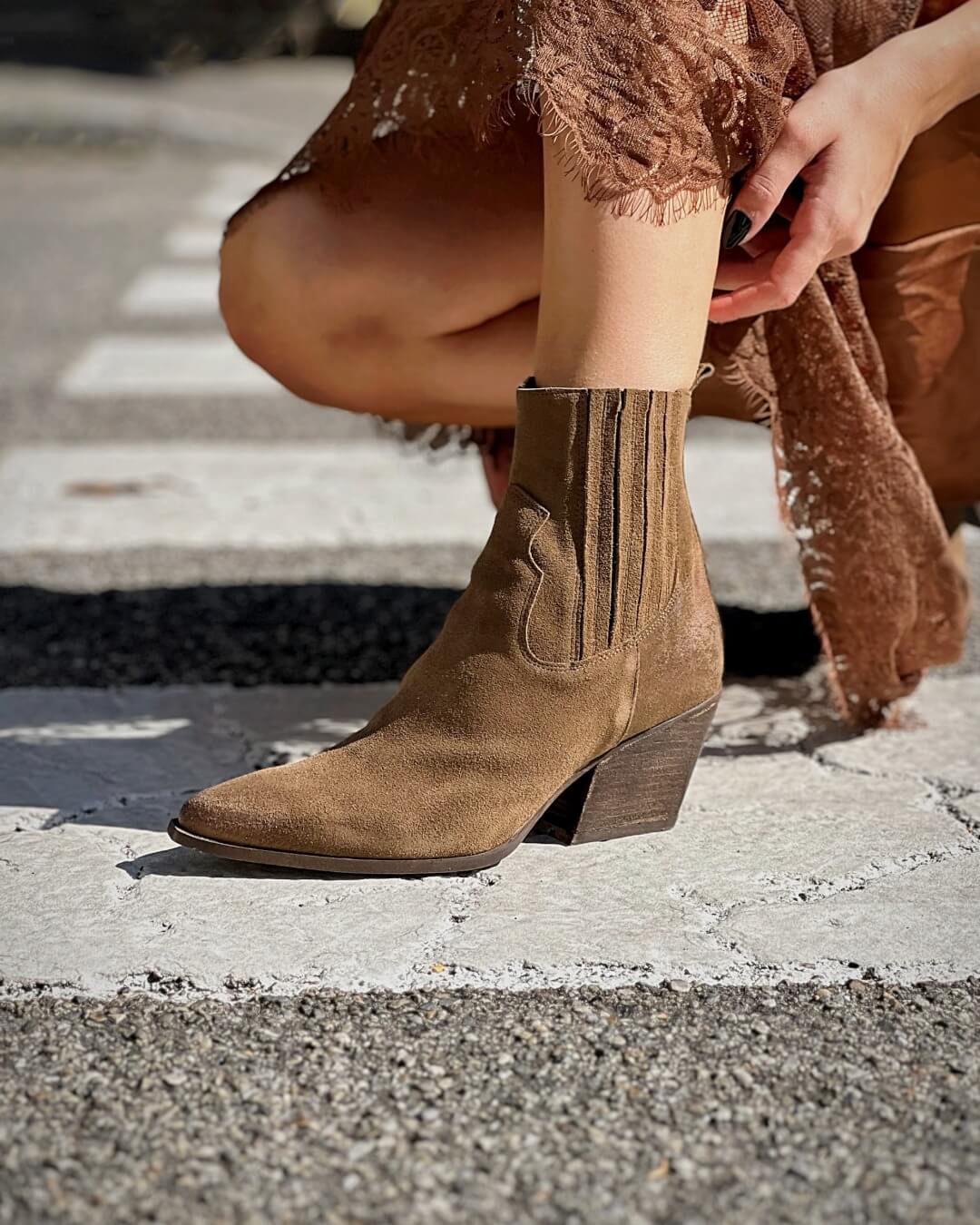 OF - Texano Jean suede taupe