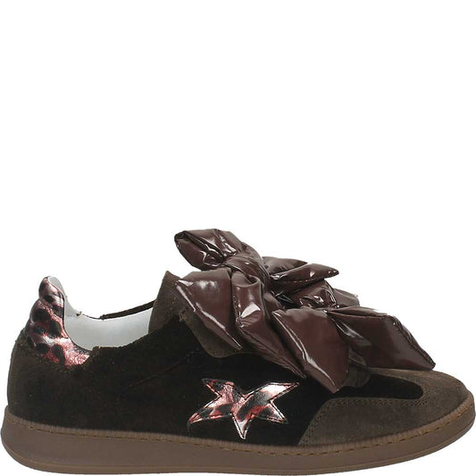 LM - Sneaker Joyce testa di moro con fiocchi