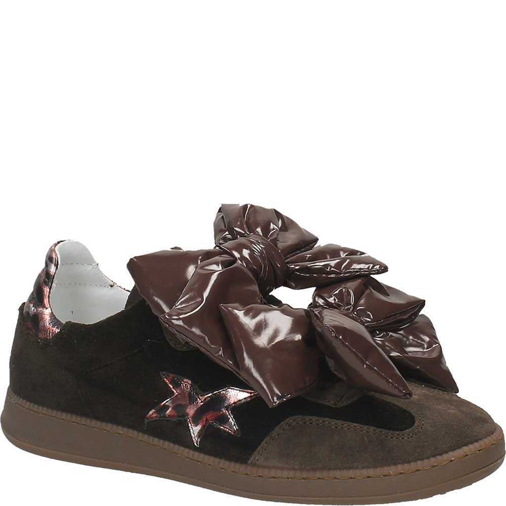 LM - Sneaker Joyce testa di moro con fiocchi