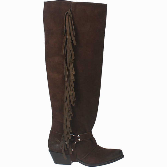 LM - Stivale Montero camoscio moro con frange