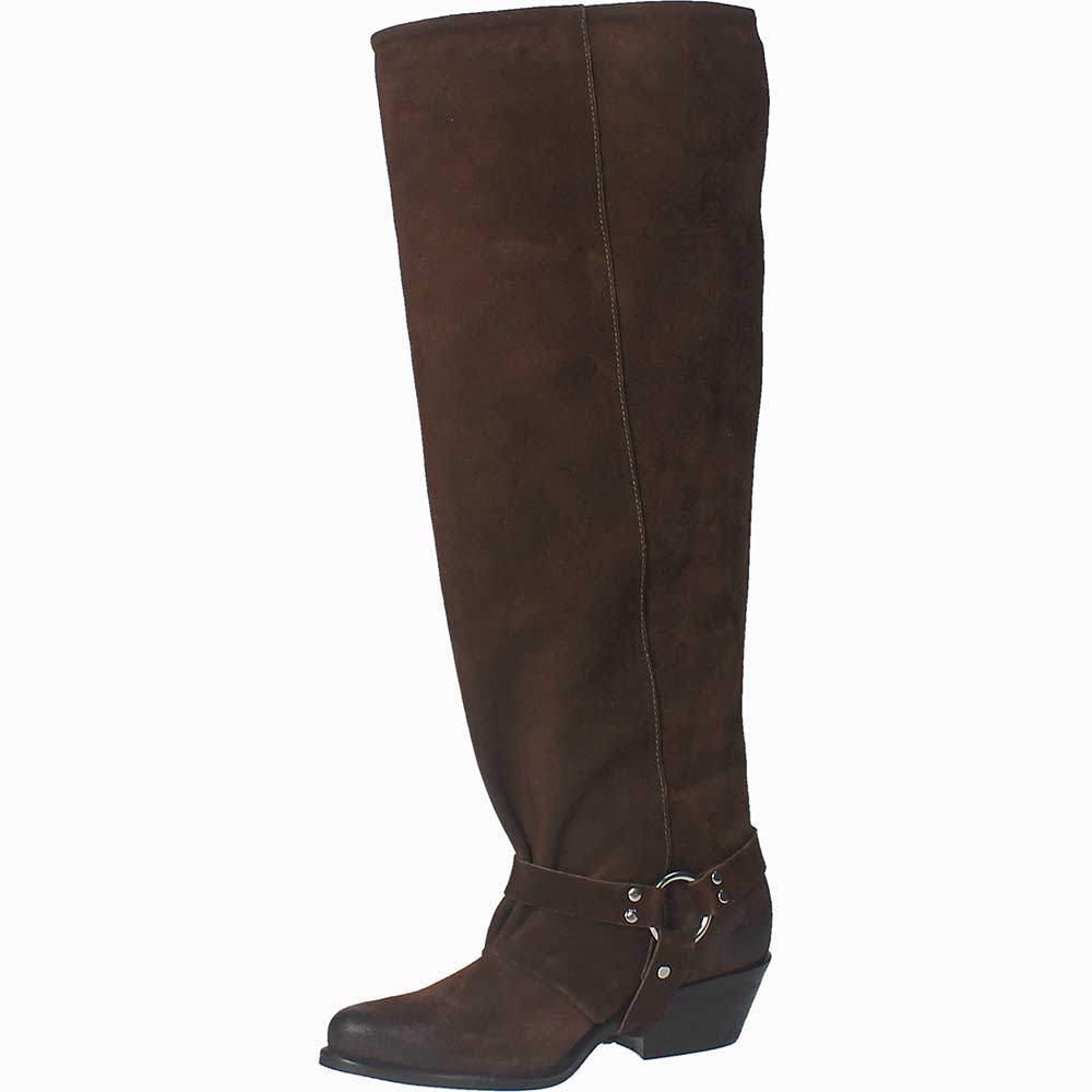 LM - Stivale Montero camoscio moro con frange