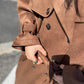 OF - Trench Gabriel suede cuoio