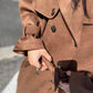 OF - Trench Gabriel suede cuoio