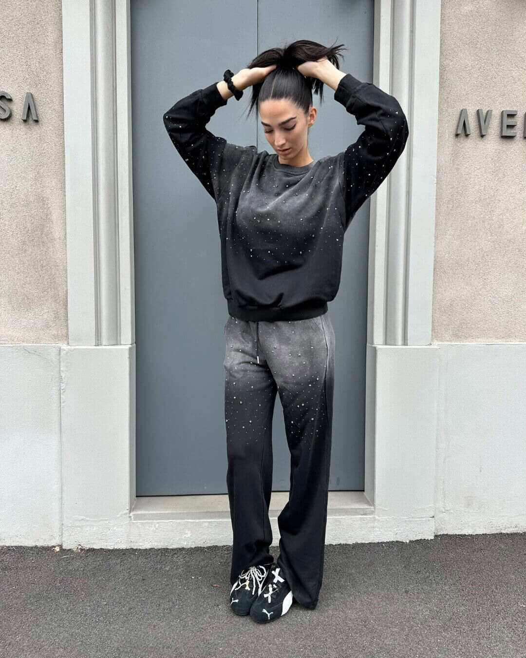 OF - Set tuta Mistique sfumato con pietre