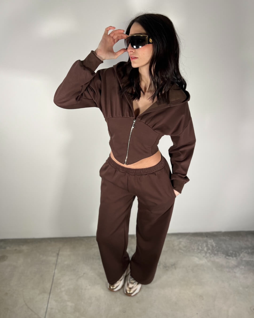 OF - Set tuta Frida marrone