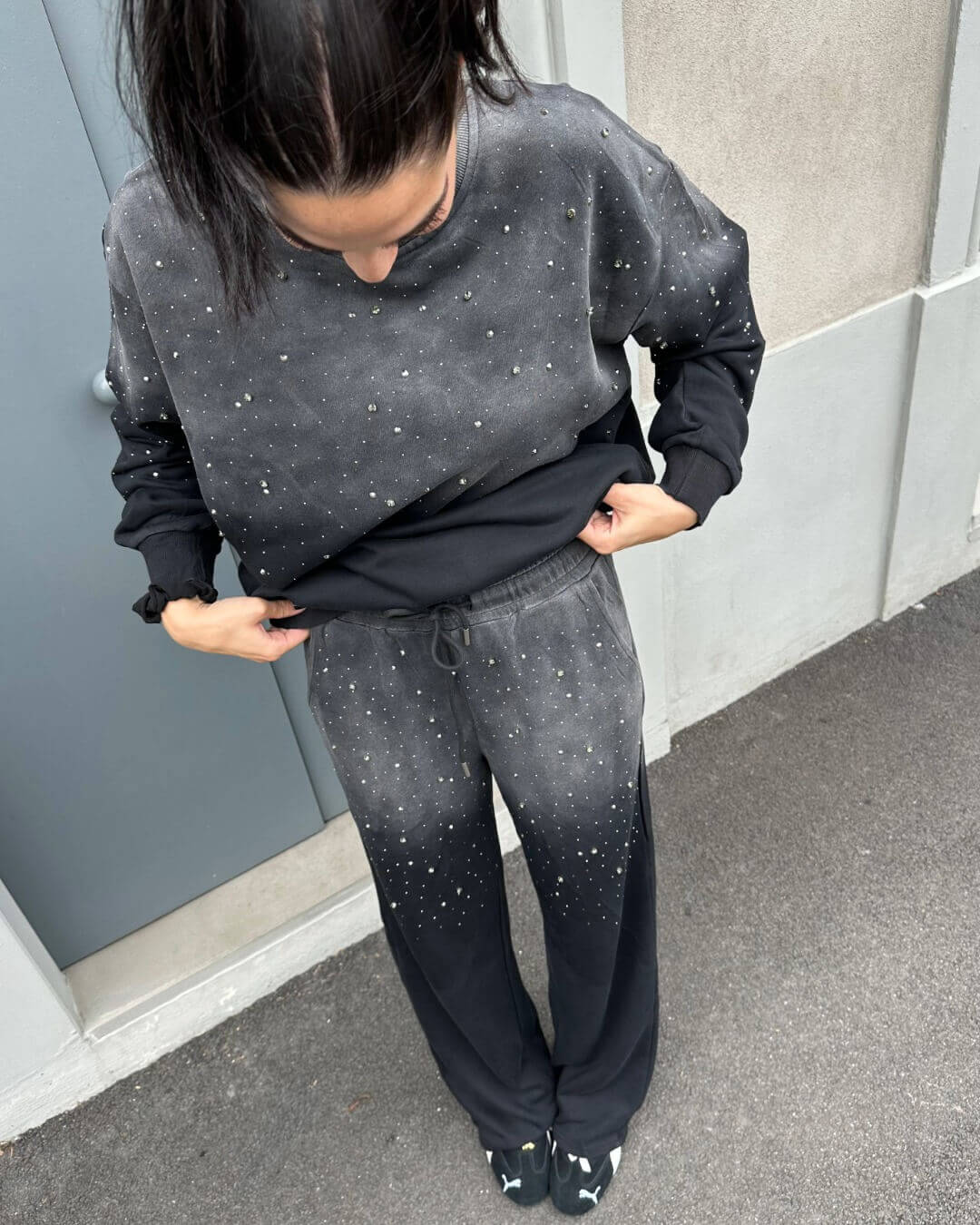 OF - Set tuta Mistique sfumato con pietre