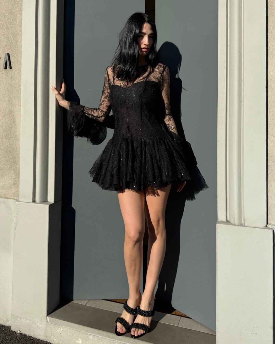 LM - Abito Catherine pizzo nero