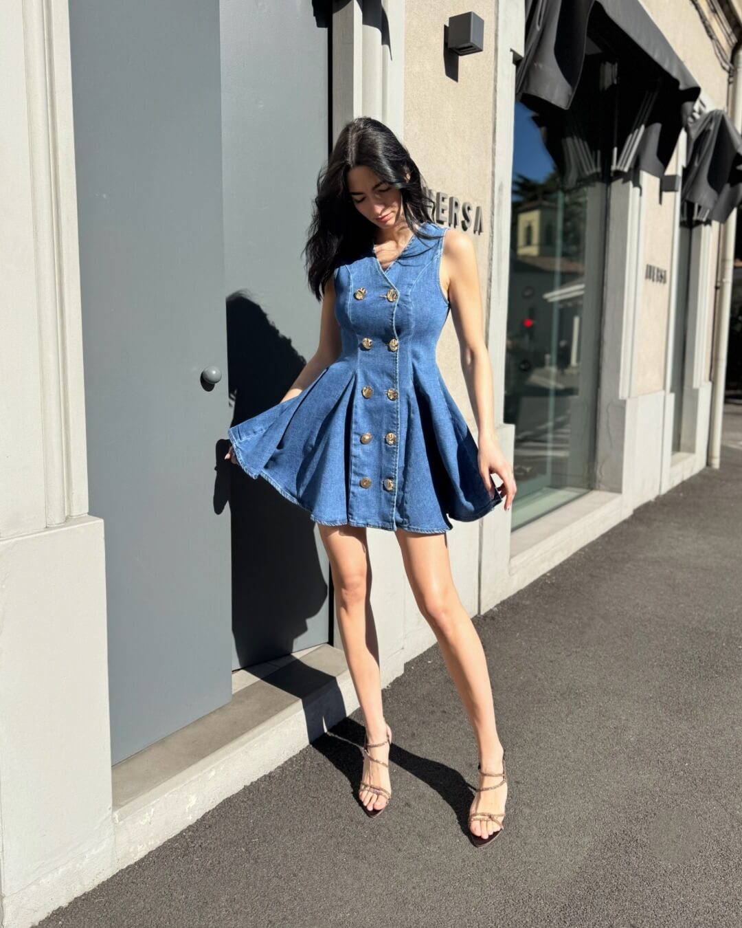 OF - Abito Rita denim blue
