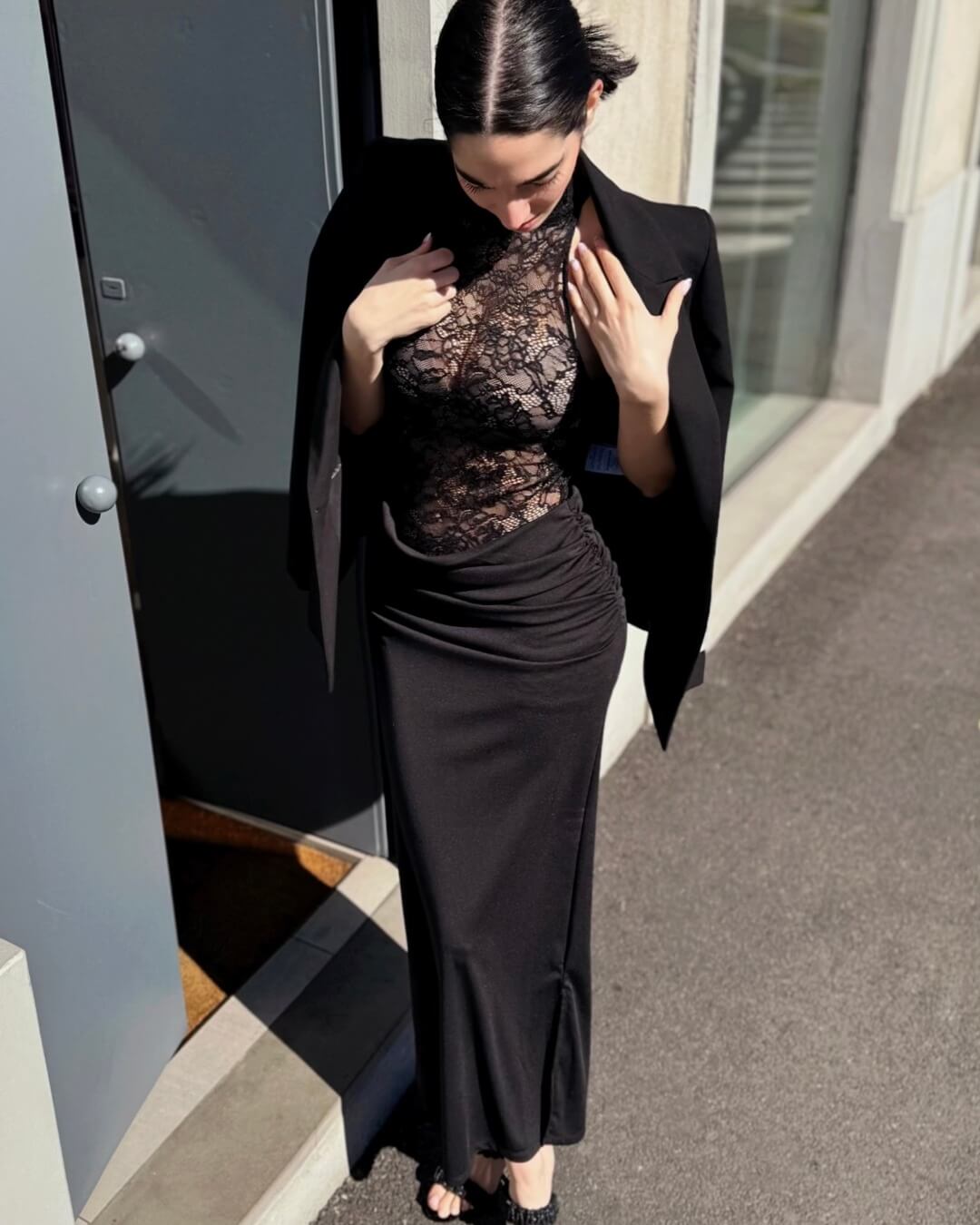 OF - Abito Flavia nero