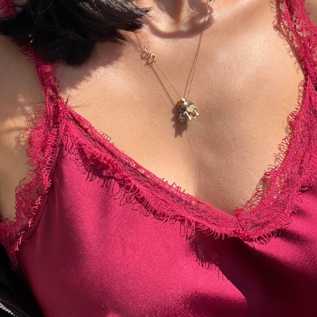 OF - Abito Leli bordeaux con inserti pizzo