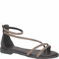 LM - Sandalo basso Molly testa di moro con strass