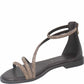 LM - Sandalo basso Molly testa di moro con strass