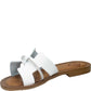 LM - Sandalo basso Hern bianco strass
