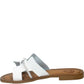 LM - Sandalo basso Hern bianco strass