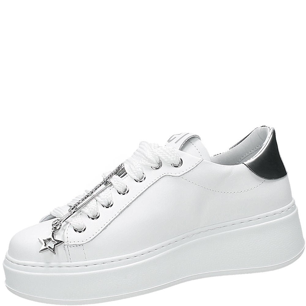 LM - Sneaker Benedict bianca e argento con accessorio