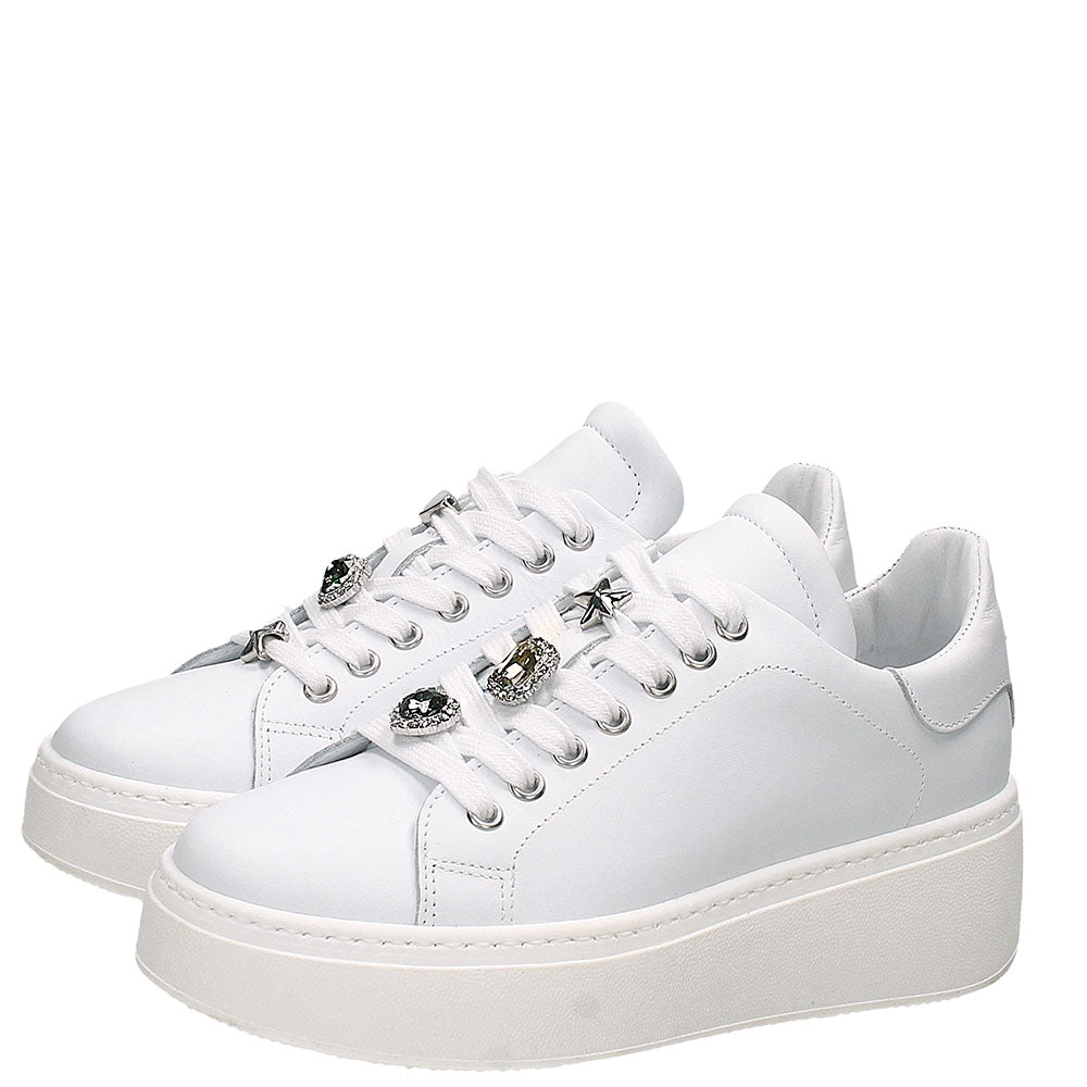 LM - Sneaker Zoey bianco con accessori